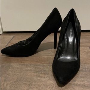 BCBG Black Suede Heels